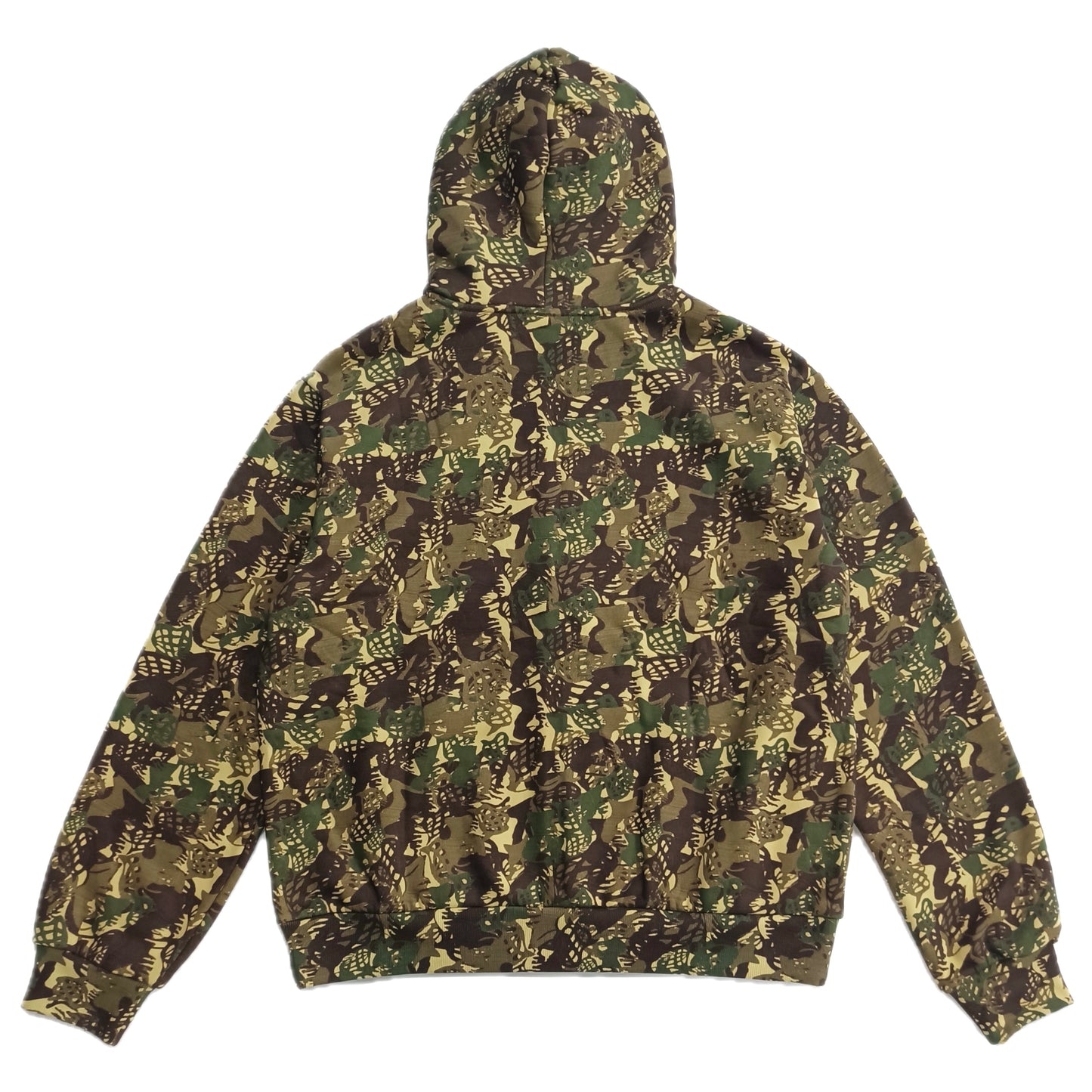 WEMISSU CAMO ZIP HOODIE GREEN