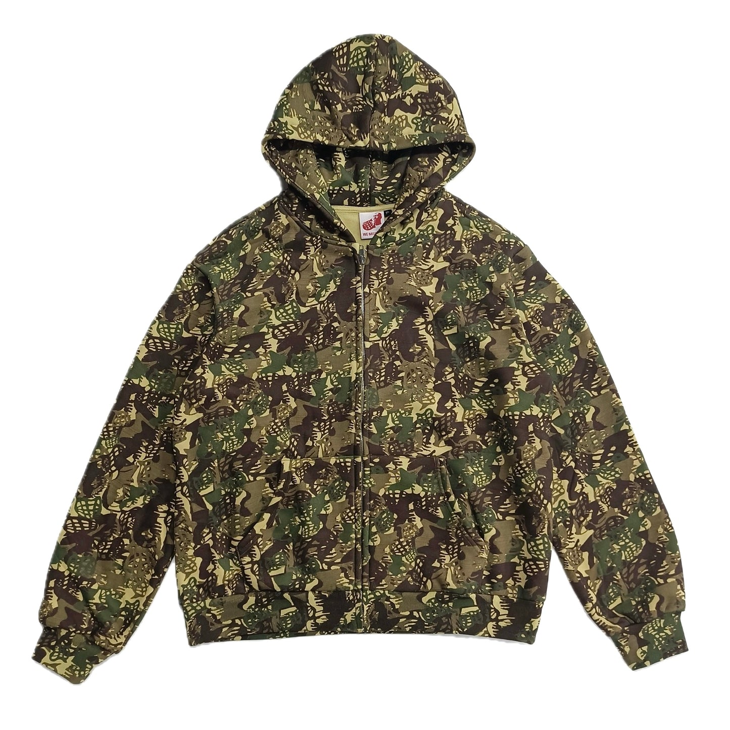 WEMISSU CAMO ZIP HOODIE GREEN