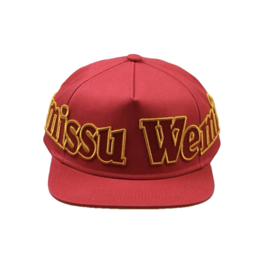 WEMISSU EMBROIDERED RED CAP